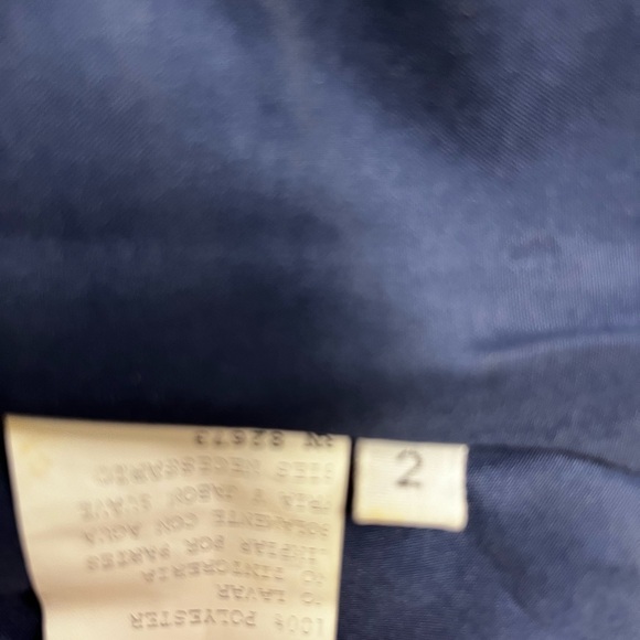 Elle Wilde short prom formal beaded appliqué navy dress size 2 - Picture 6 of 7